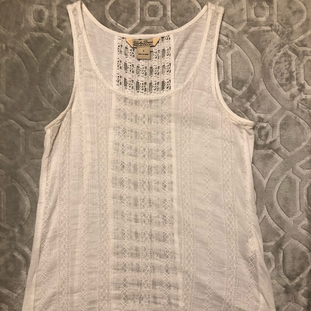 White Lucky Brand Tank